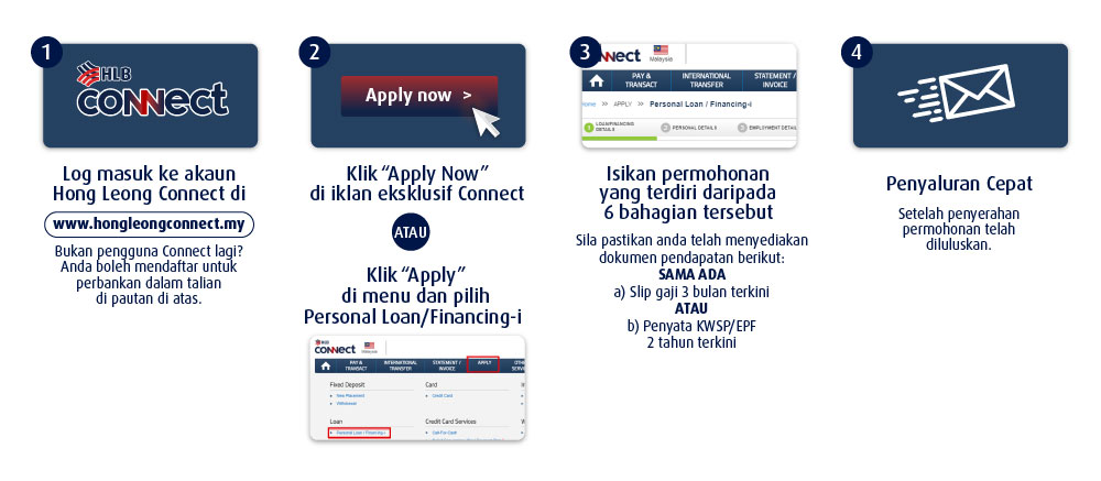 cara memohon dengan Connect