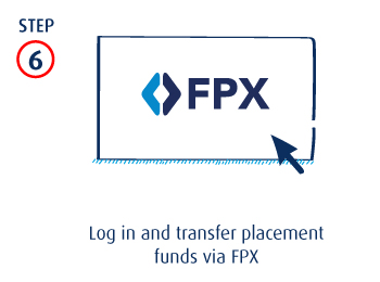 Log in and transfer placement funds via FPX 