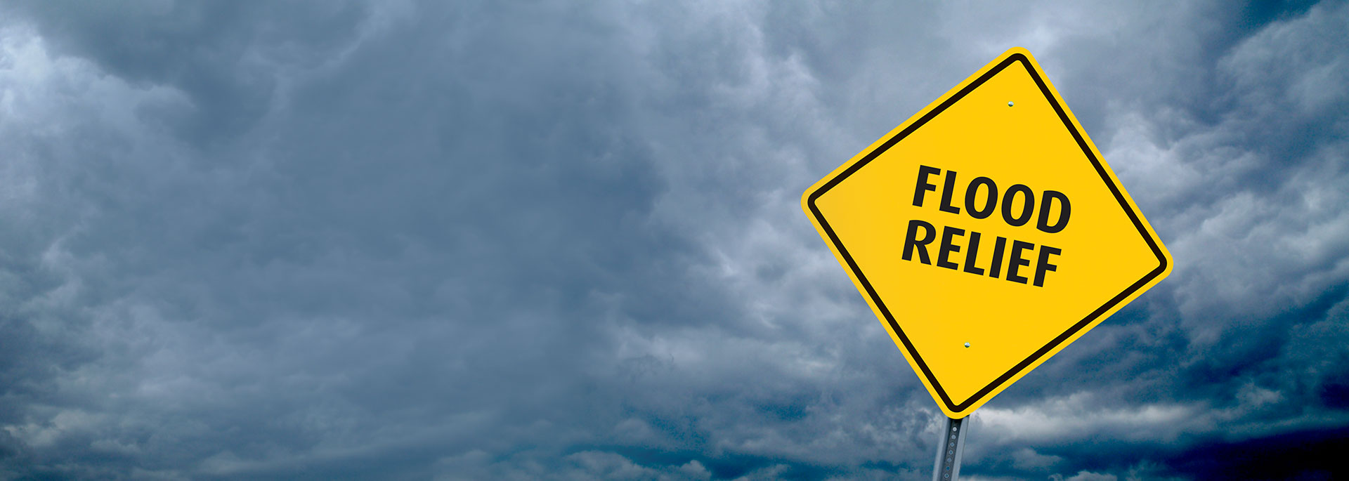 flood relief banner