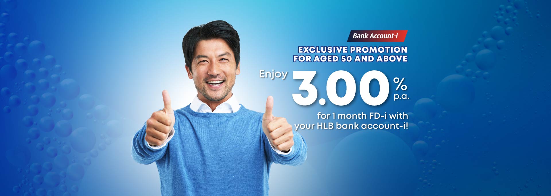 Exclusive Promotion for aged 50 and above
