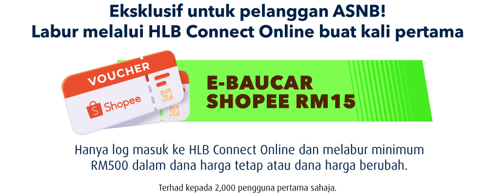 Unit Amanah ASNB - Dapatkan e-Baucar Shopee RM15 anda