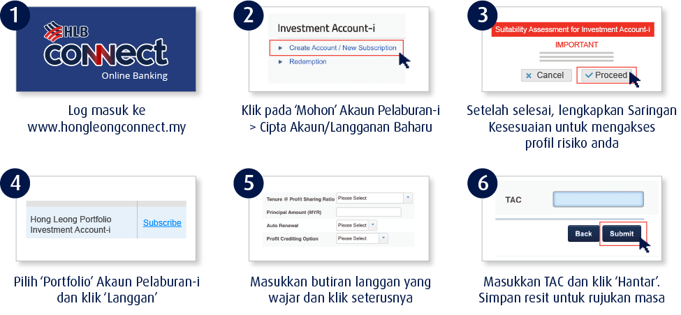 Connect Online Banking langkah