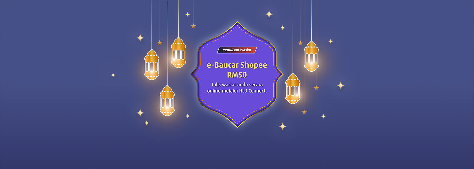 e-Baucar Shopee RM50 apabila anda mohon untuk perkhidmatan penulisan wasiat buat kali pertama